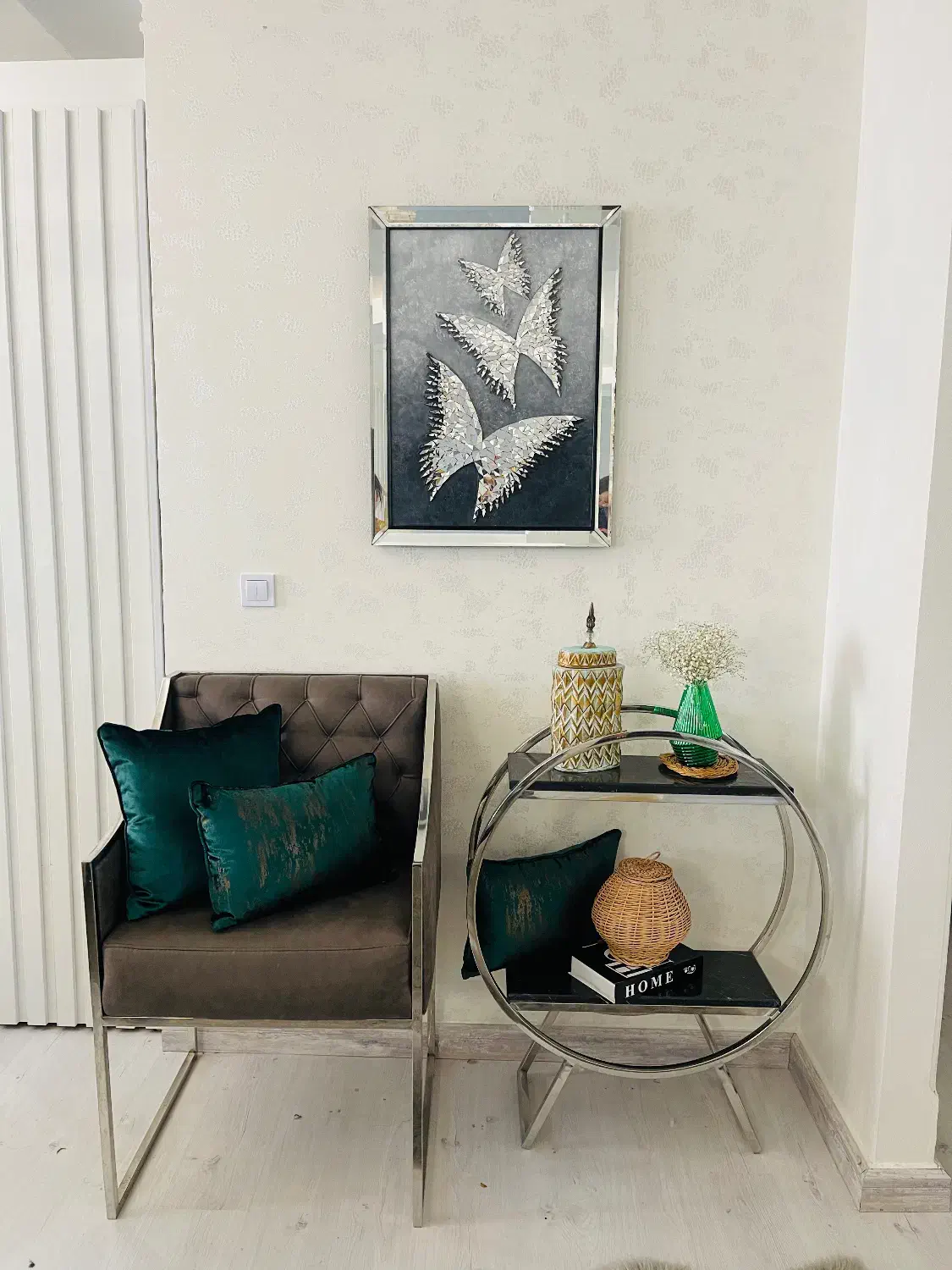 کنسول و صندلی استیل|بوفه، ویترین، کنسول|رشت, چله خانه|دیوار