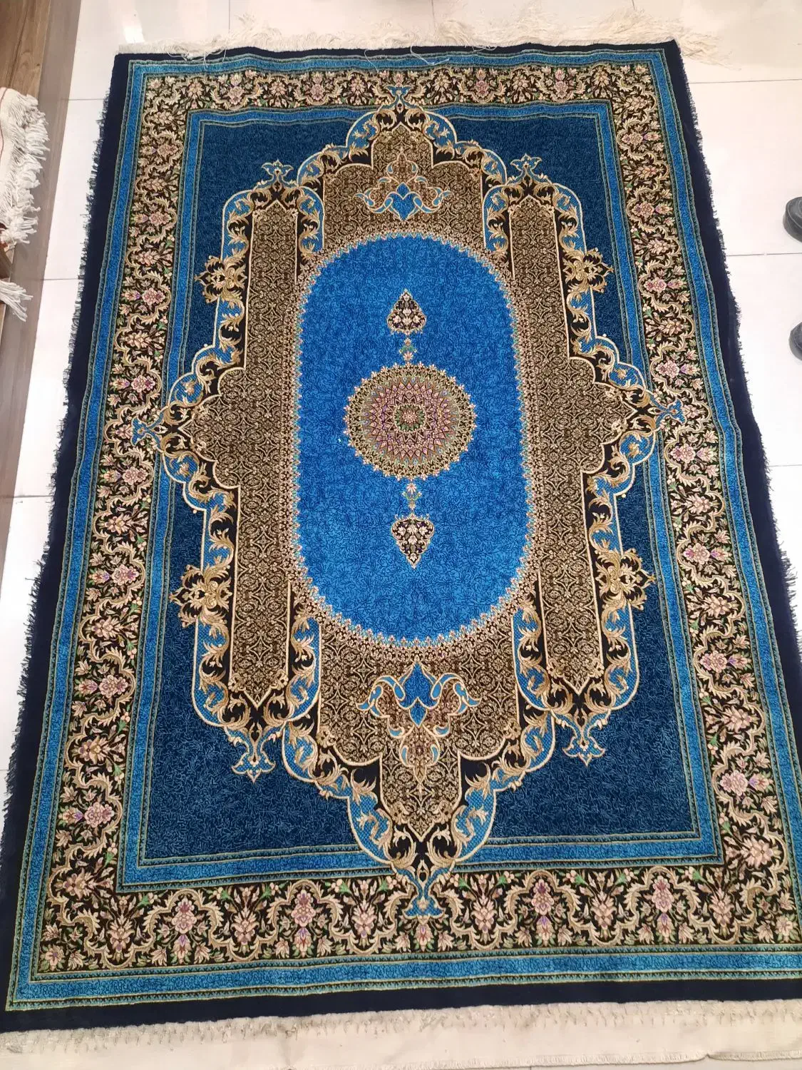 فرش ابریشم دستباف قالیچه معصومی|فرش|تهران, آذربایجان|دیوار