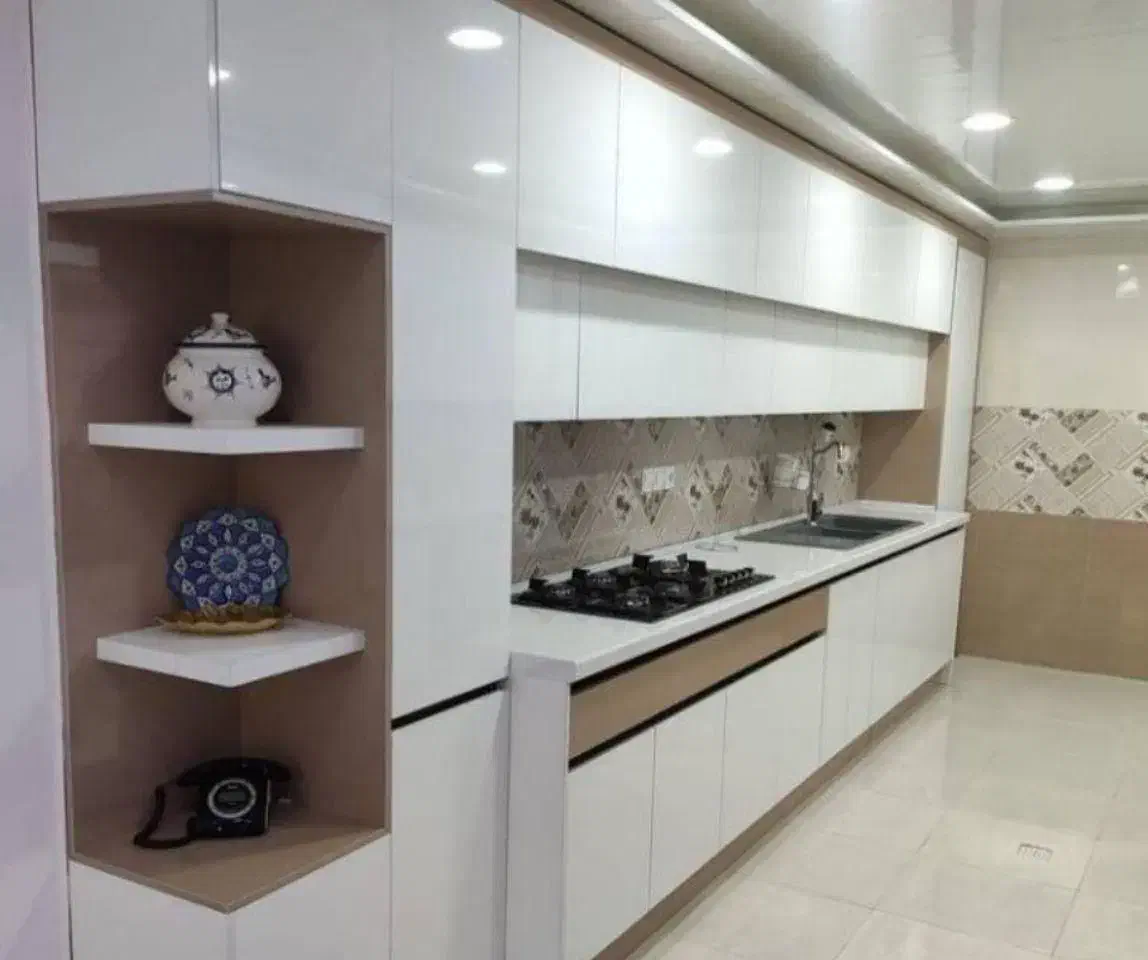 شیک ترین طرح کابینت G6با زنگبندی خاص سفید مشکی1F|مصالح و تجهیزات ساختمان|اهواز, کمپلو شمالی|دیوار