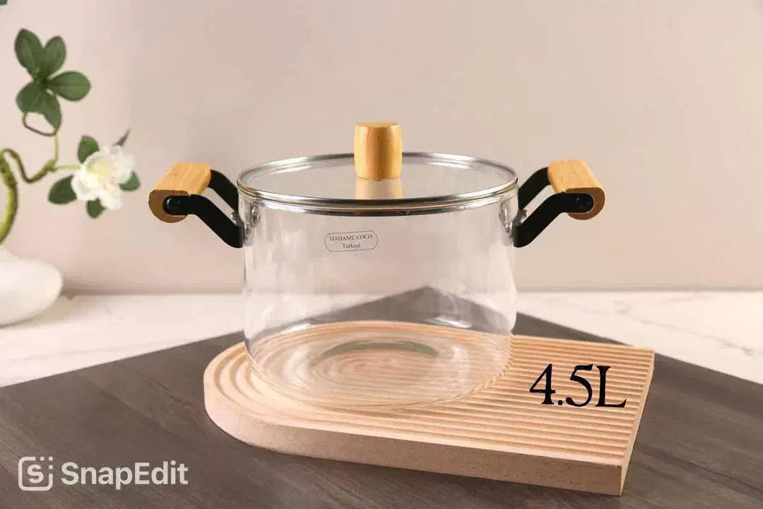 قابلمه پیرکس دسته بامبو|ظروف پختوپز|جهرم, |دیوار