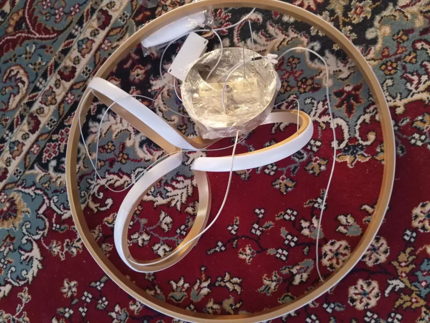 لوستر پنج رنگ وکنترلی|لوستر و چراغ آویز|گمیشان, |دیوار