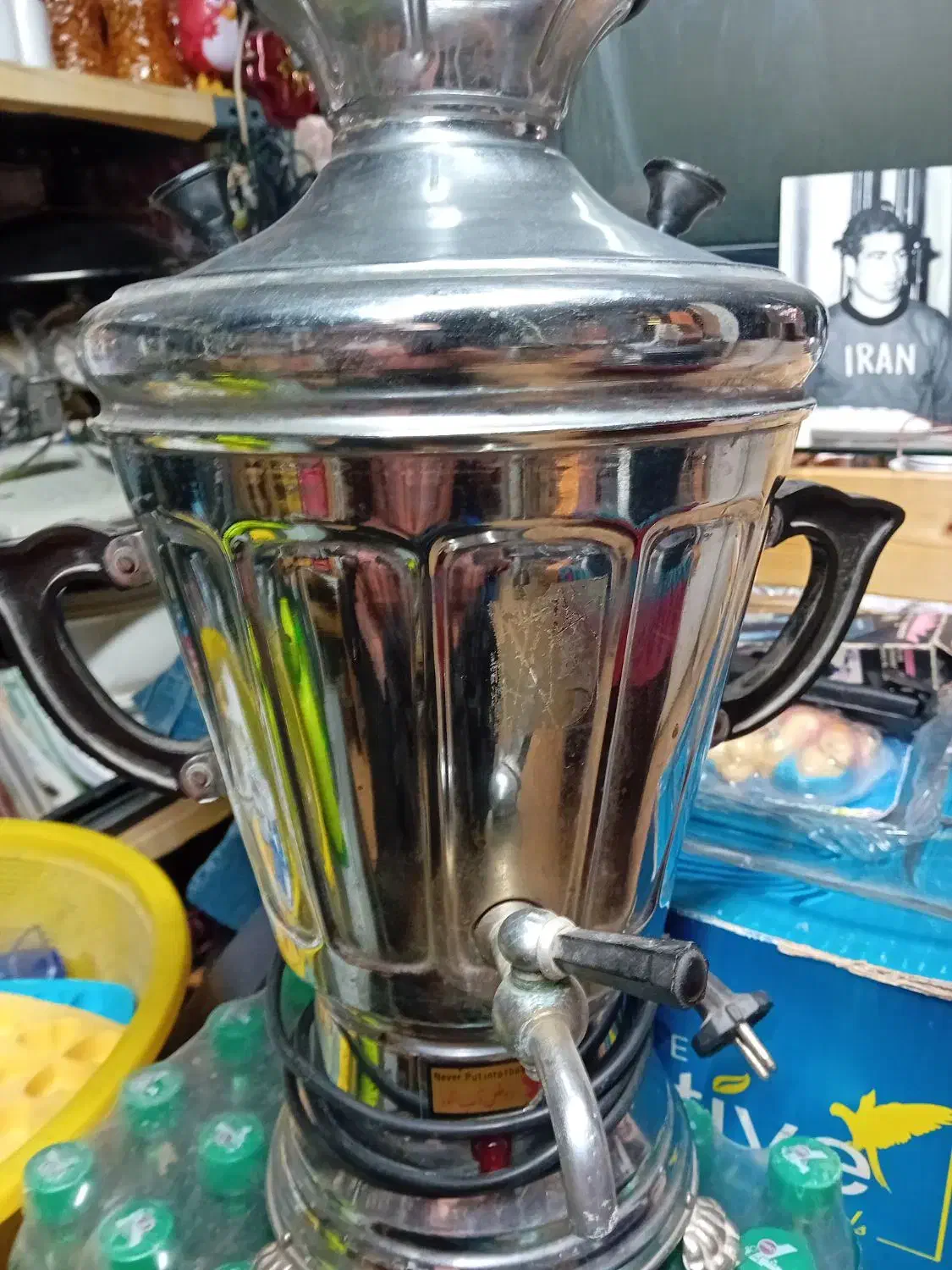 سماوربرقی برنجی قدیمی|قوری، کتری، قهوه‌ساز دستی|فردیس, طالقانی|دیوار