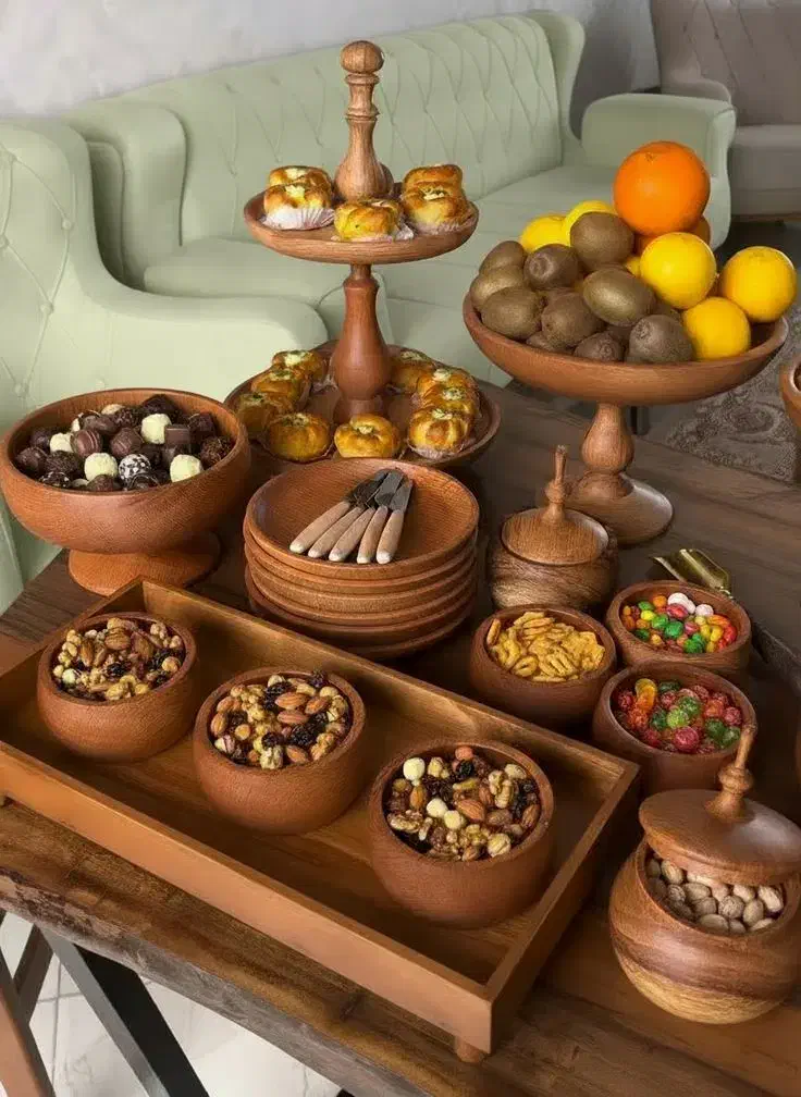 ظروف چوبی پذیرایی|ظروف سرو و پذیرایی|تهران, نیروی هوایی (پیروزی)|دیوار