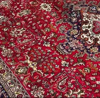 فرش دستبافت نو قبای آذرشهر ریز بافت لاکی سرمه ای|فرش|ارومیه, |دیوار