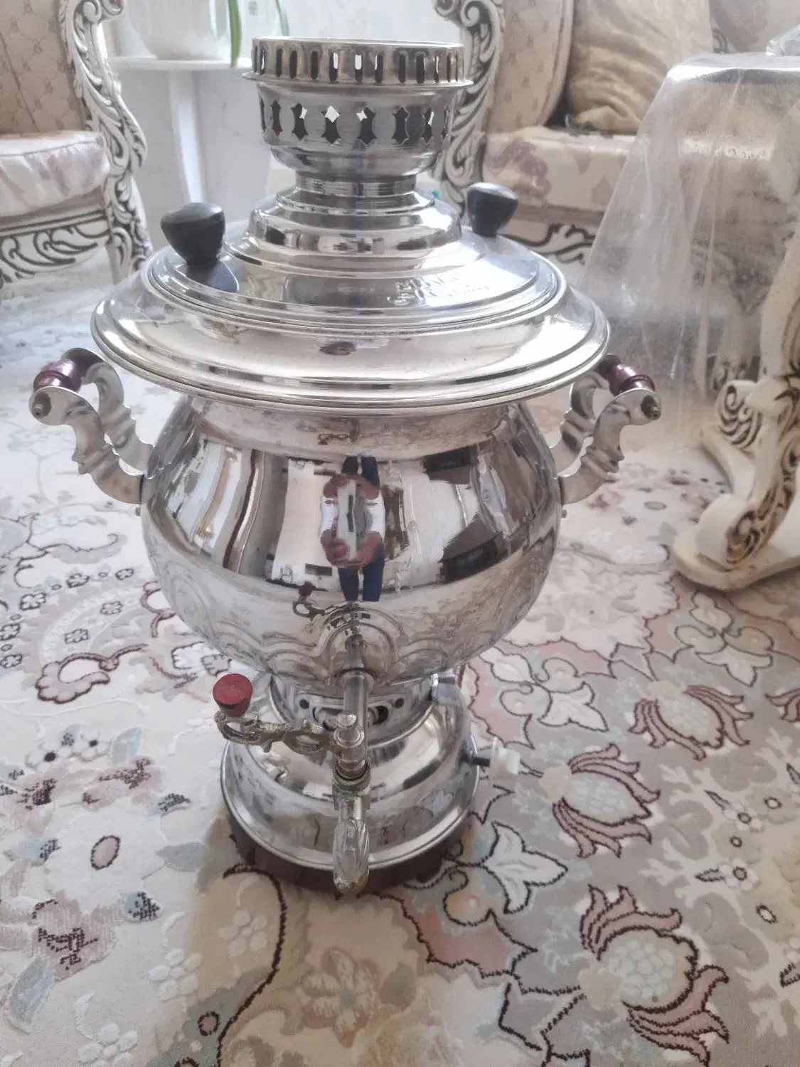 سماور گازی بدون عیب وایراد وتمیز|سماور، چایساز، قهوهساز|مهاباد (آذربایجان غربی), |دیوار