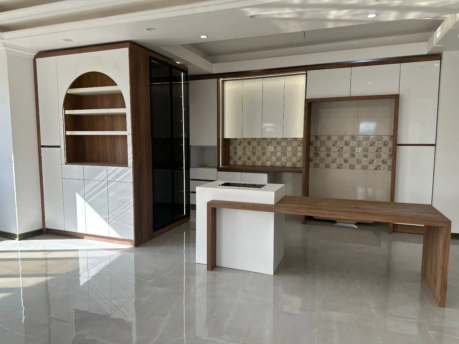 کار ام دی اف کمد دیواری تی وی وال کابینت|جاکفشی، کمد، دراور|ساری, |دیوار