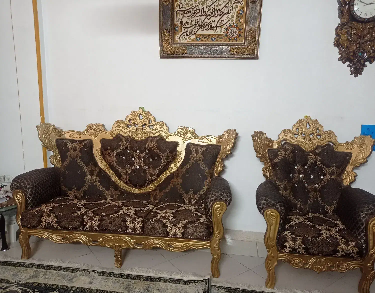 مبل سلطنتی|مبلمان خانگی و میز عسلی|کهریزک, |دیوار