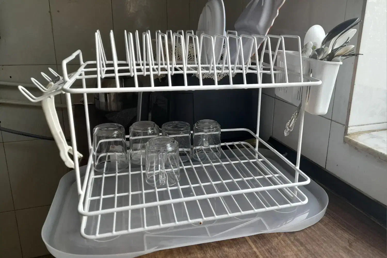 جاظرفی دوطبقه ی سینی دار|آبچکان و نظمدهنده ظروف|سرخنکلاته, |دیوار