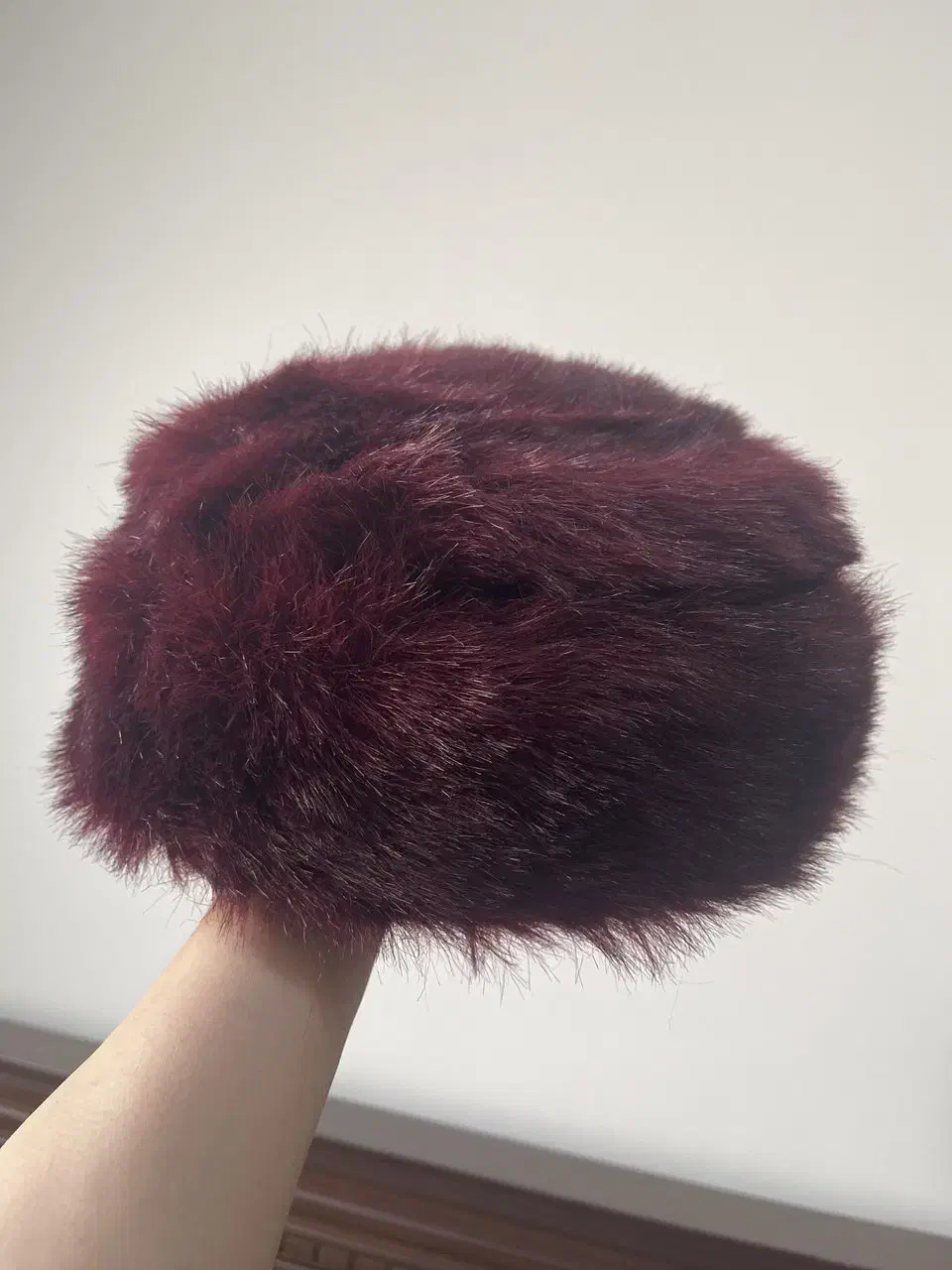 ست کلاه و شالگردن خز مصنوعی بورگاندی|لباس|تهران, دردشت|دیوار