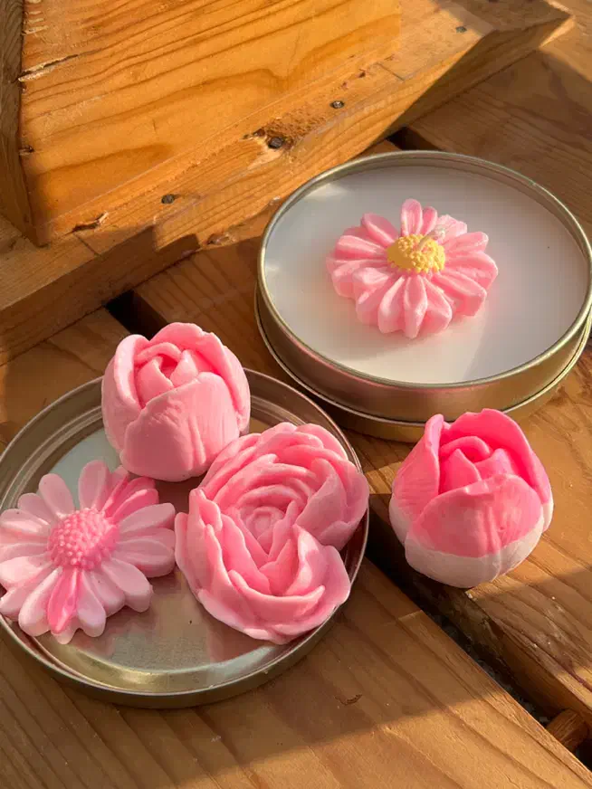 شمع ورق طلا ونقره و گل بابونه|صنایع دستی و سایر لوازم تزئینی|قم, نوبهار|دیوار