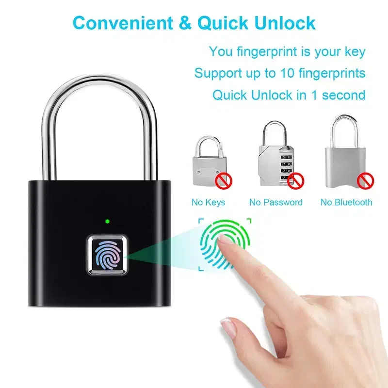 قفل اثرانگشتی-مشکی|ابزارآلات|شهریار, شهرک شاهد|دیوار