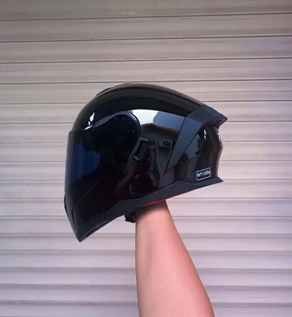 کلاه کاسکت فک متحرک مشکی براق|قطعات یدکی و لوازم جانبی|رشت, دروازه لاکان|دیوار