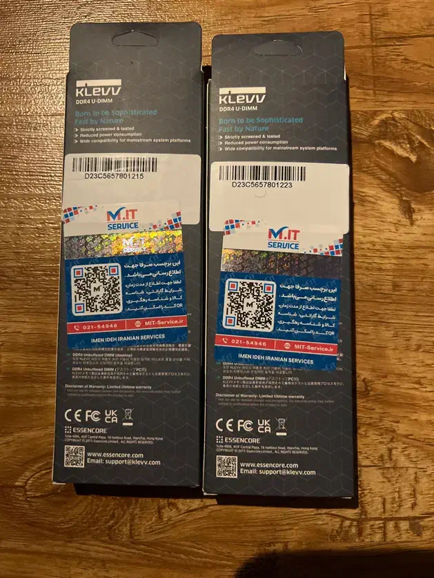 ۲عدد رم دسکتاپ Klevv-ddr4-8GB-2666 مدل U-DIMM|قطعات و لوازم جانبی رایانه|تهران, المهدی|دیوار