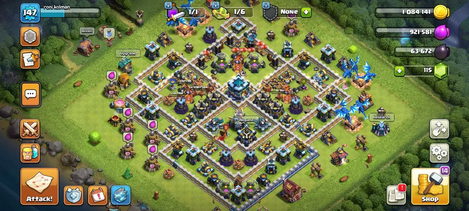 اکانت کلش اف کلنز|کنسول، بازی ویدئویی و آنلاین|پرند, فاز ۶|دیوار