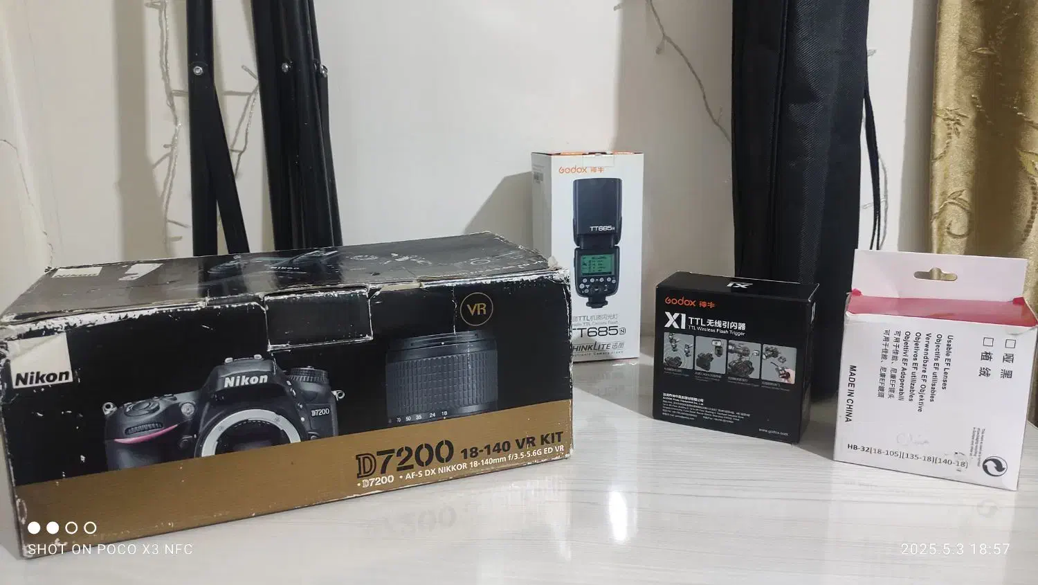 دوربین d7200 نیکون و لنز 140-18|دوربین عکاسی و فیلمبرداری|تربتحیدریه, شهرک ولیعصر|دیوار