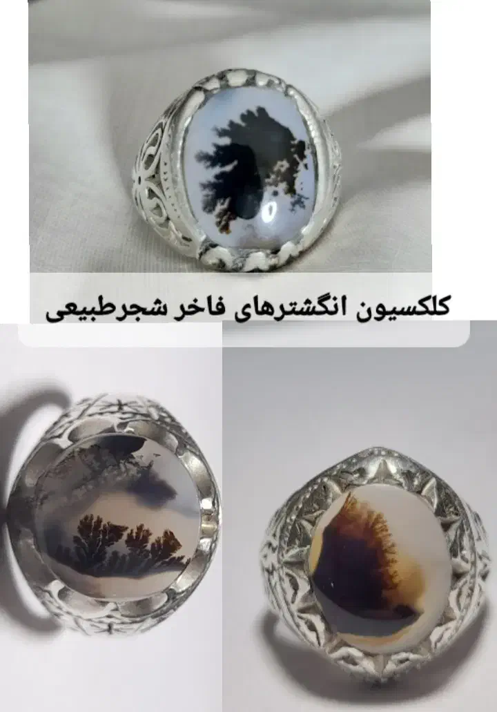 کلکسیون انگشتر های شجر قائنات ناب طبیعی مصور|جواهرات|تهران, استاد معین|دیوار