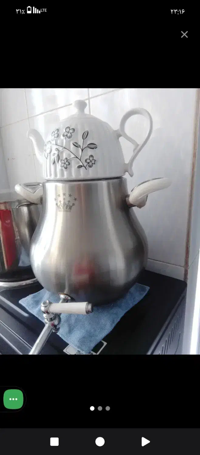 کتری چدنی و قوری|قوری، کتری، قهوه‌ساز دستی|کرمانشاه, |دیوار