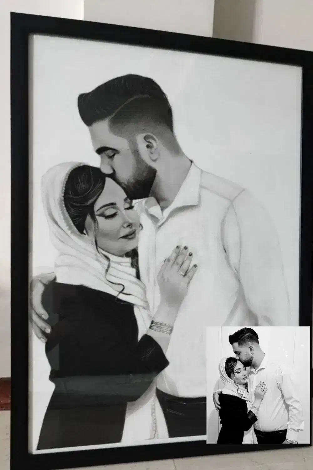 نقاشی چهره سیاه قلم طراحی چهره هدیه خاص برای تولد|تابلو، نقاشی، عکس|تهران, مسعودیه|دیوار