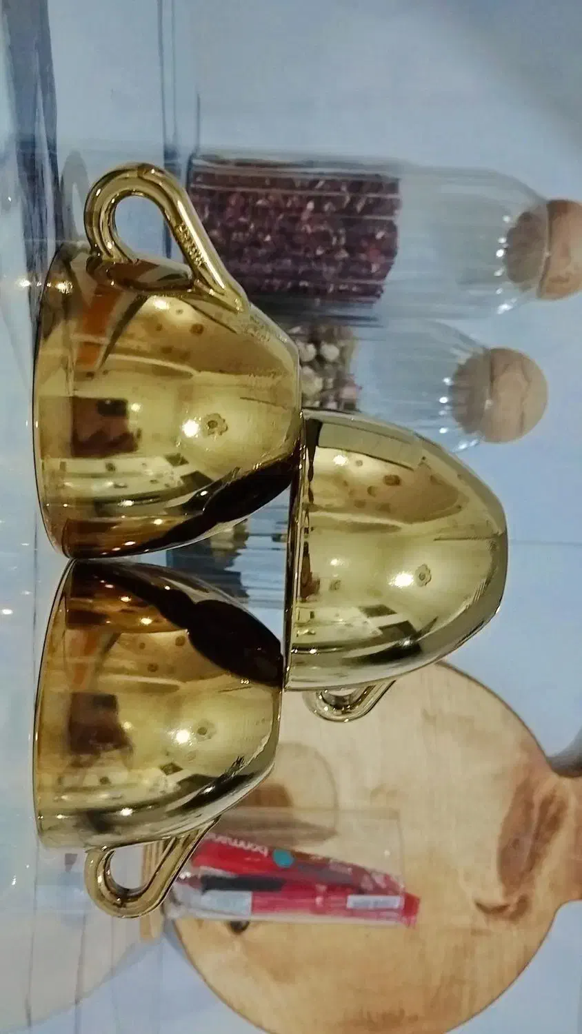 ۱۲ عدد استکان طلایی|ظروف سرو و پذیرایی|سرپل ذهاب, |دیوار