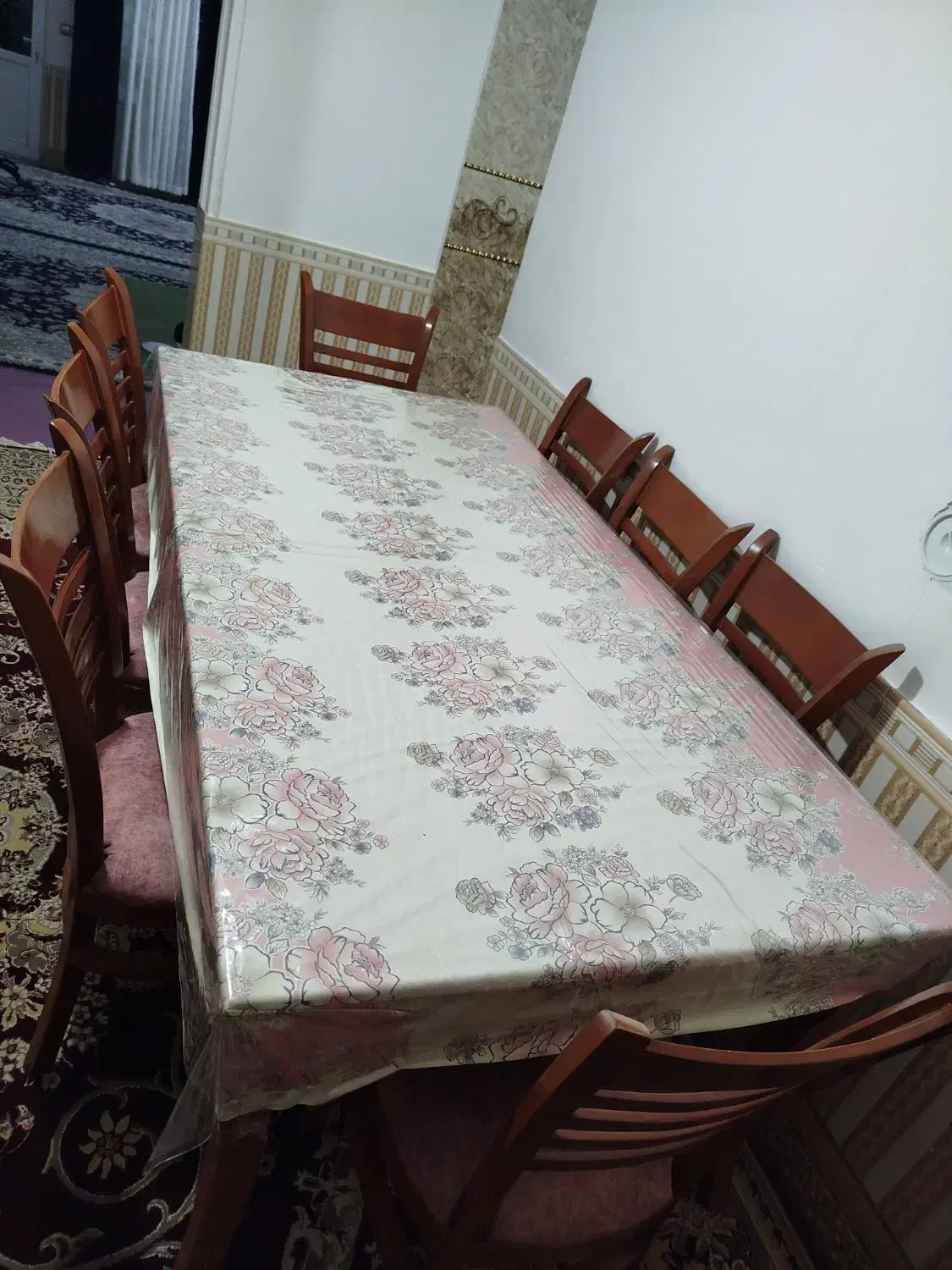 میز غذاخوری ۸نفره تمیز وشیک|میز و صندلی غذاخوری|نورآباد ممسنی, |دیوار