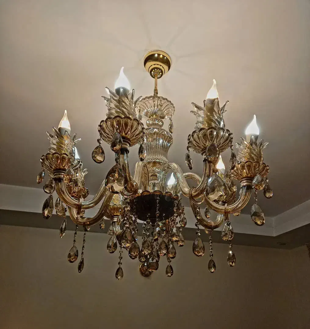 لوستر آویز 8شعله|لوستر و چراغ آویز|پردیس, فاز ۳|دیوار