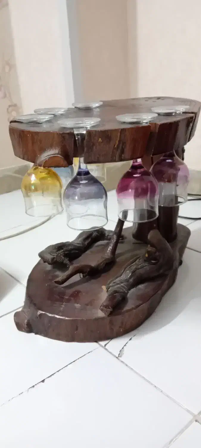 مینی بار با ۶ گیلاس رنگی زیر قیمت|مبلمان خانگی و میز عسلی|کرج, شهرک ولیعصر|دیوار