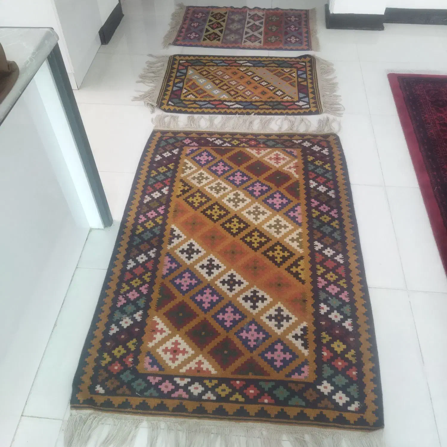 گلیم دست بافت|گلیم، جاجیم، گبه|شیراز, عادل آباد|دیوار