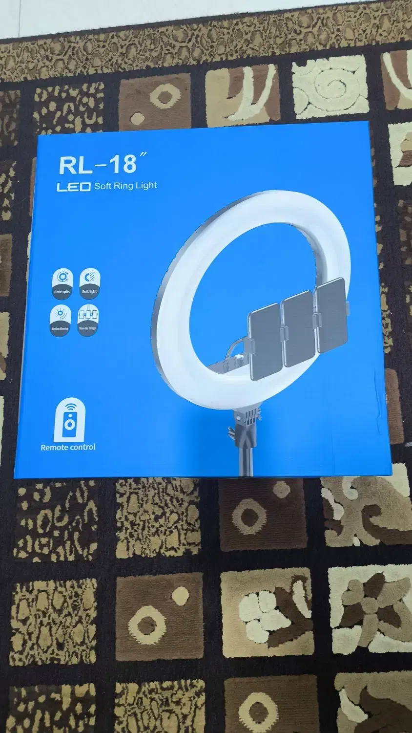 رینگ لایت سایز 18 اکبند با پایه|دوربین عکاسی و فیلمبرداری|تهران, شهید رجایی|دیوار