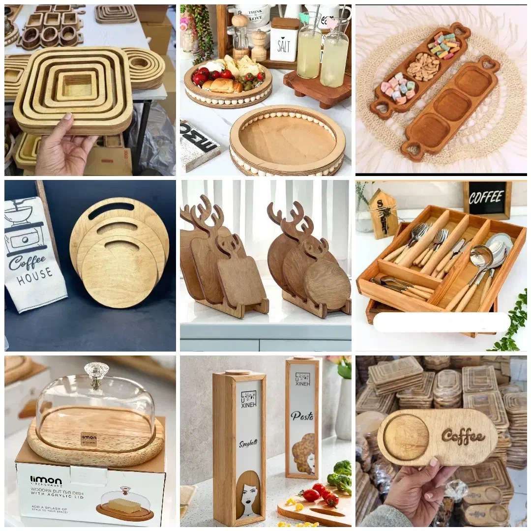 انواع ظروف چوبی کادویی(فروشگاه الوند)|ظروف سرو و پذیرایی|سیرجان, |دیوار