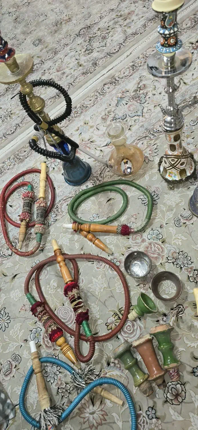 قلیون بدنه برنج|کلکسیون اشیاء عتیقه|ری, ولی آباد|دیوار