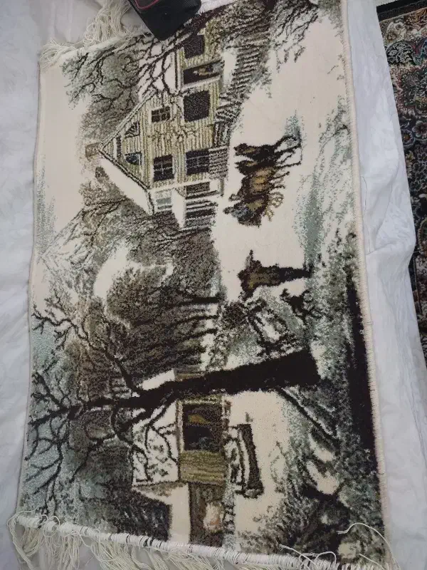 تابلو فرش منظره  برفی برای کادو مناسب|تابلو فرش|کرج, ساسانی (قلمستان)|دیوار