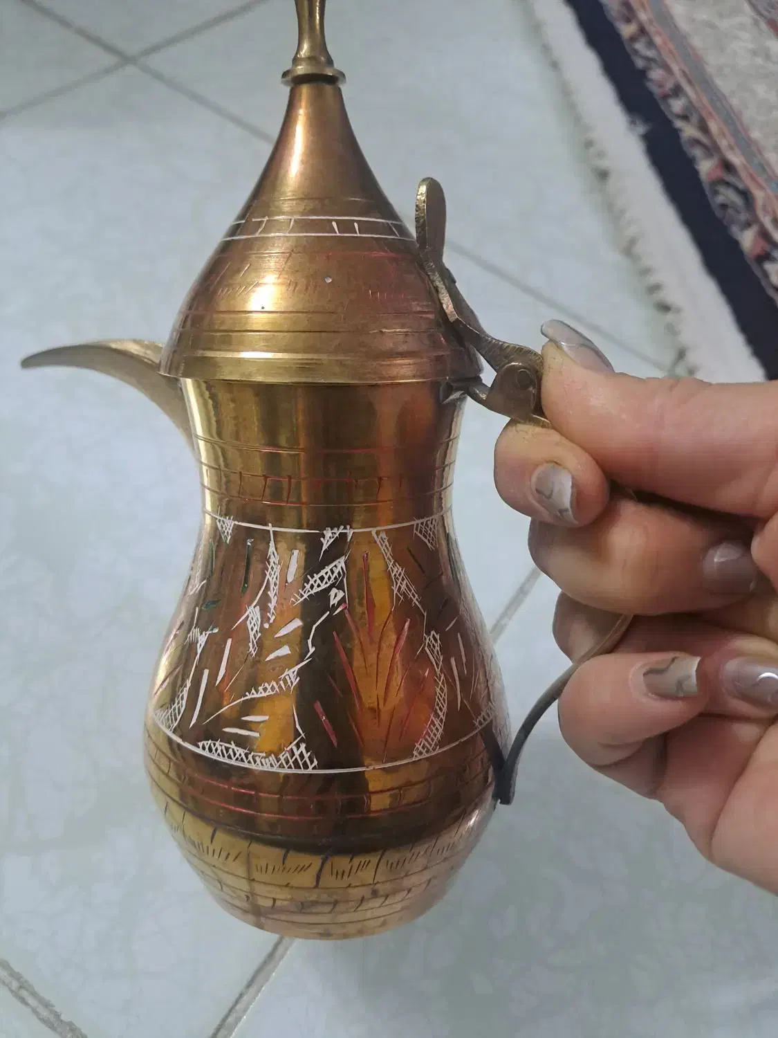 دله قهوه برنجی قدیمی|کلکسیون اشیاء عتیقه|اراک, |دیوار