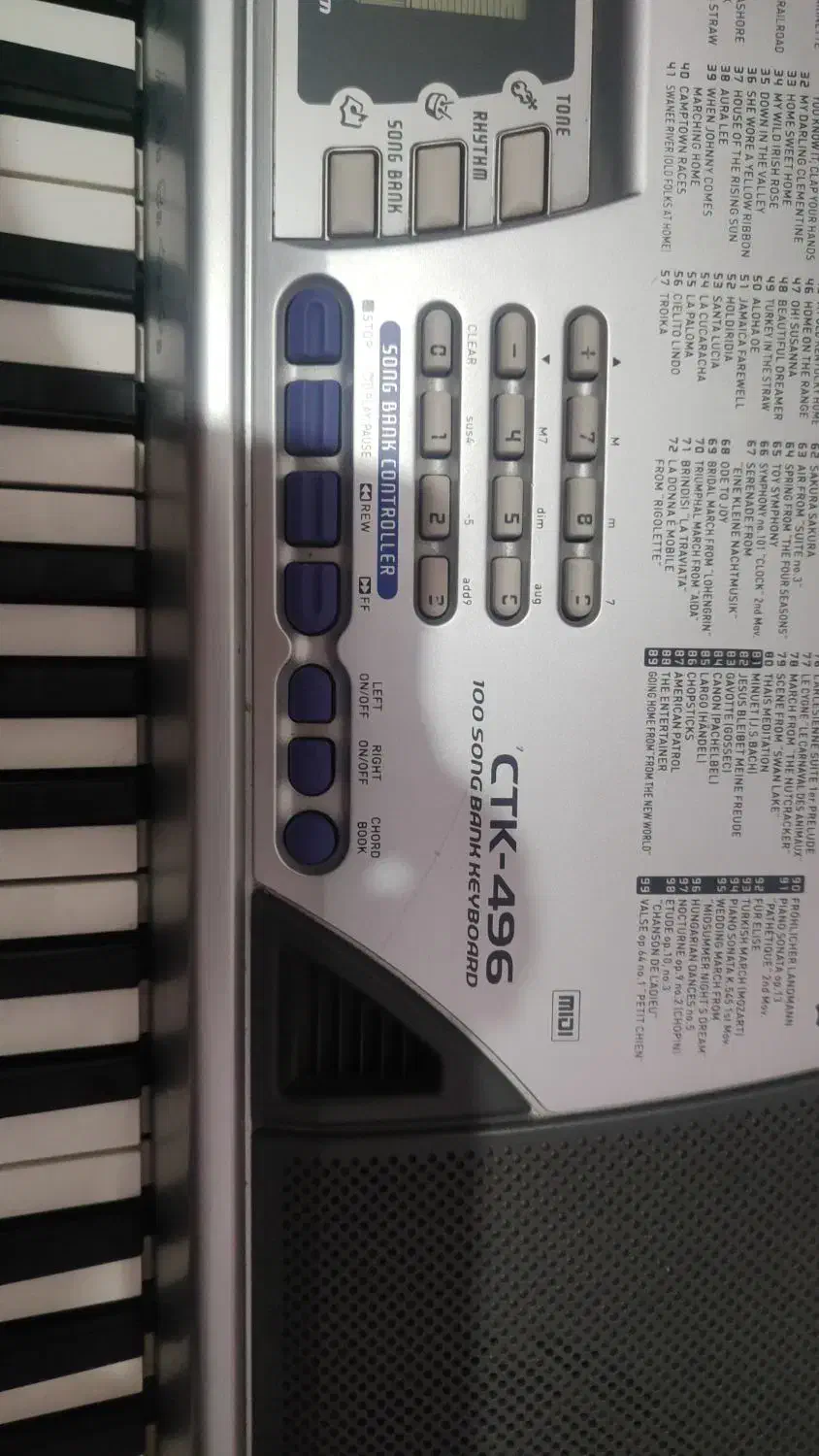 ارگ کاسیو 496|پیانو، کیبورد، آکاردئون|تبریز, |دیوار