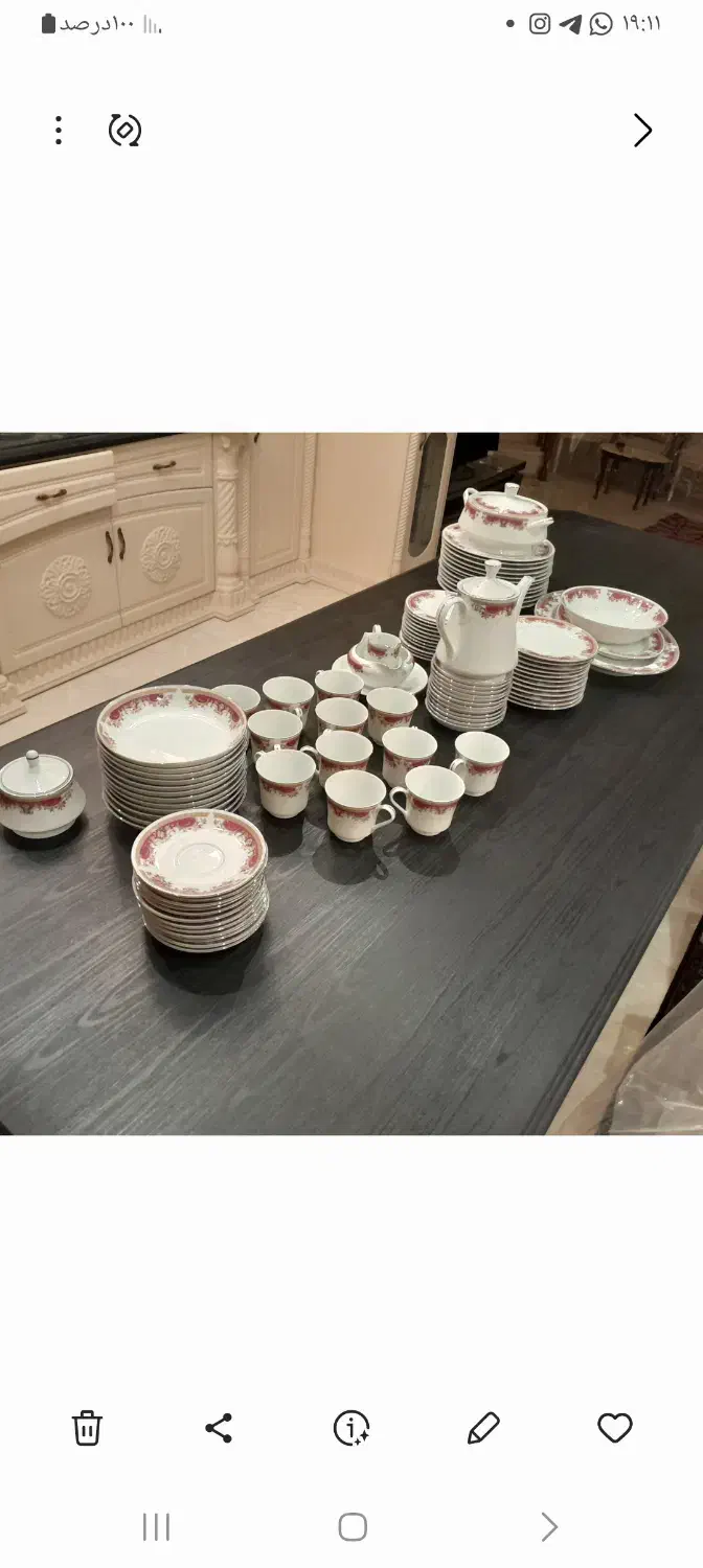 سرویس چینی اصل ژاپن|ظروف سرو و پذیرایی|تبریز, |دیوار