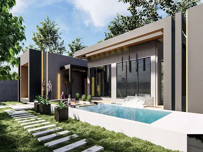 طراحی و اجرای باغ ویلا استخر صفر تا صد اصفهان|خدمات پیشه و مهارت|اصفهان, تخت فولاد|دیوار