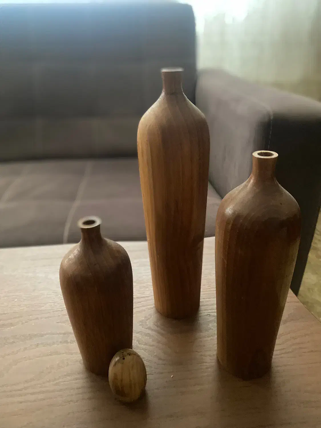 گلدان چوب گردو سه عدد|صنایع دستی و سایر لوازم تزئینی|ساری, |دیوار