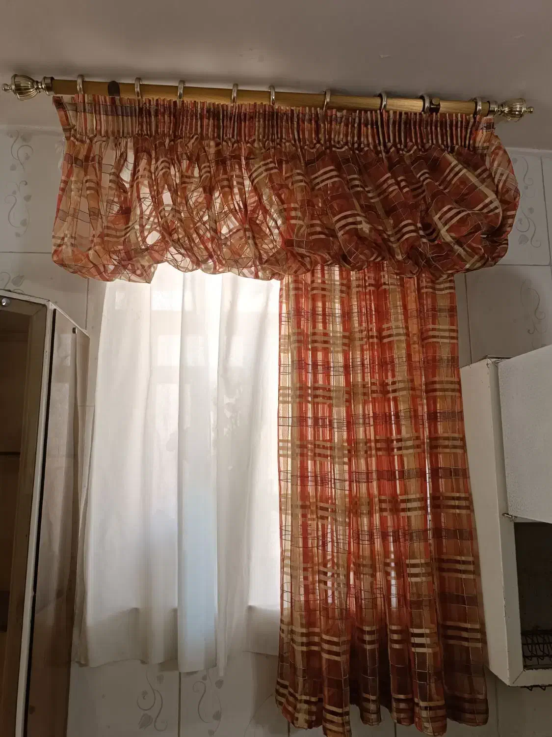 پرده پفکی جنس درجه یک|پرده، رانر، رومیزی|خرمآباد, |دیوار