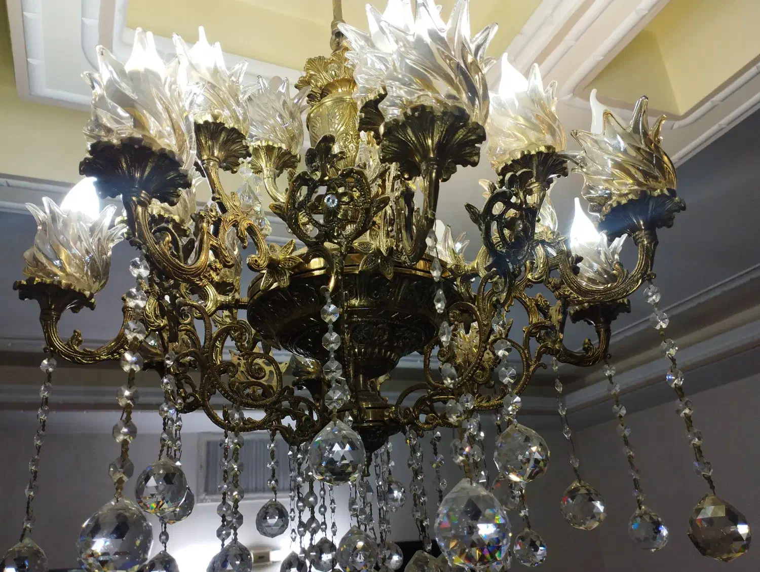 لوستر برنج|لوستر و چراغ آویز|اسلام‌شهر, شهرک قائمیه|دیوار