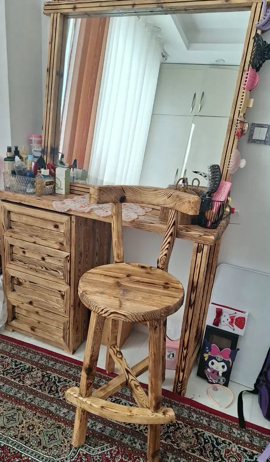 میز ارایشی چوب|مبلمان خانگی و میز عسلی|همدان, |دیوار