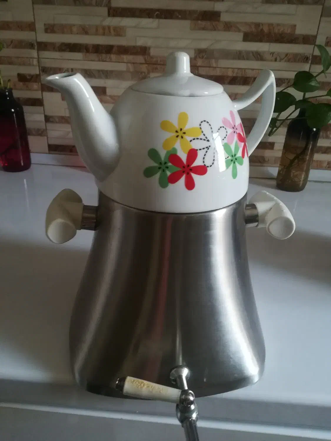 سماورهمراه با قوری|سماور، چای‌ساز، قهوه‌ساز|بندر ماهشهر, |دیوار