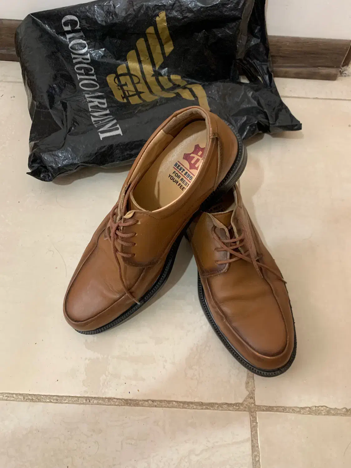 کفش چرم تبریز در حد نو|کیف، کفش، کمربند|تربت‌حیدریه, داروپخش|دیوار