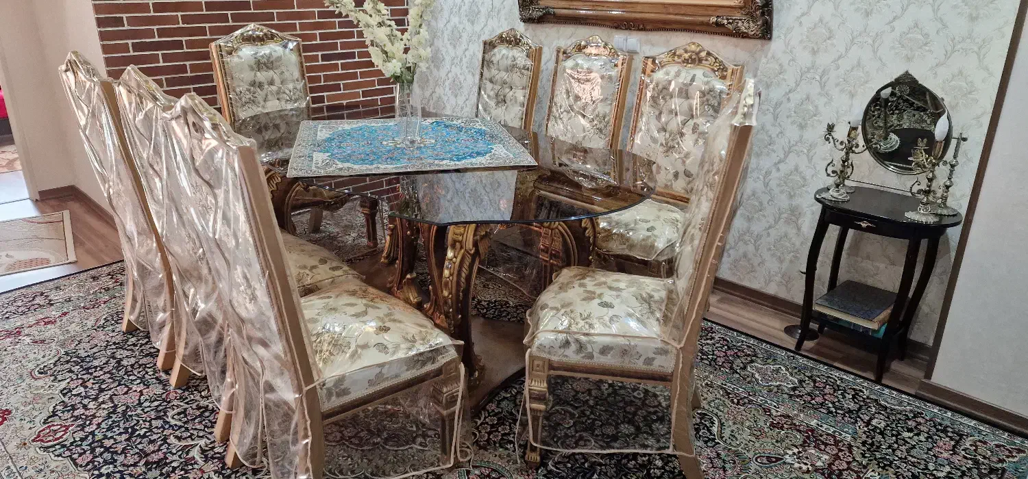 میز نهار خوری ۸ نفره در حد نو|میز و صندلی غذاخوری|قزوین, |دیوار