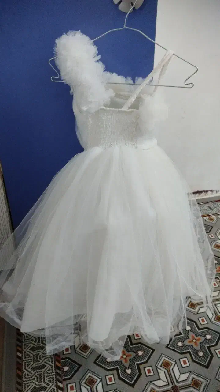 لباس عروسکی پف دار همراه باسیم دوردامن|کفش و لباس بچه|زهک, |دیوار