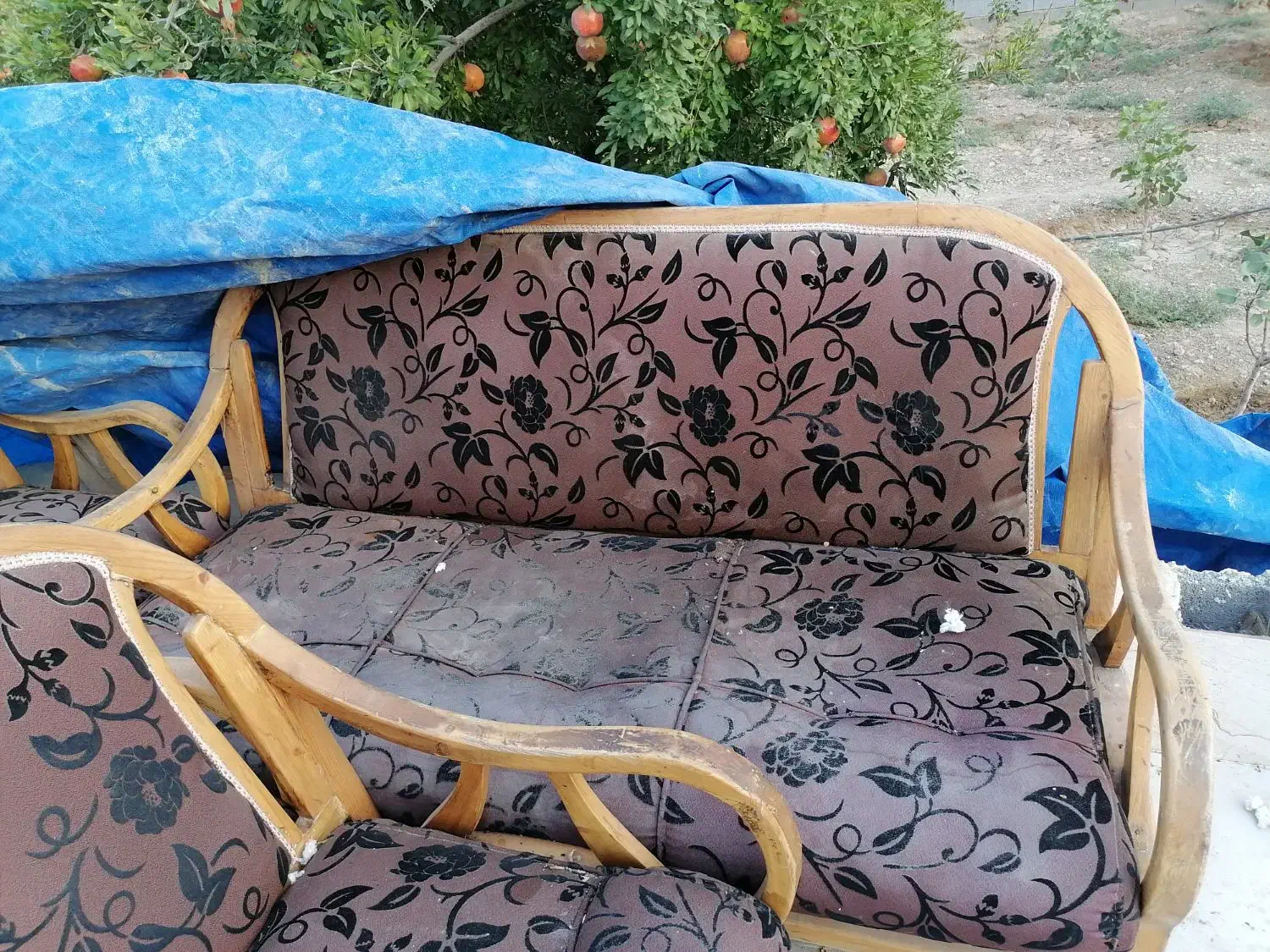 مبل هفت نفره|مبلمان خانگی و میز عسلی|شیراز, گل سرخ|دیوار