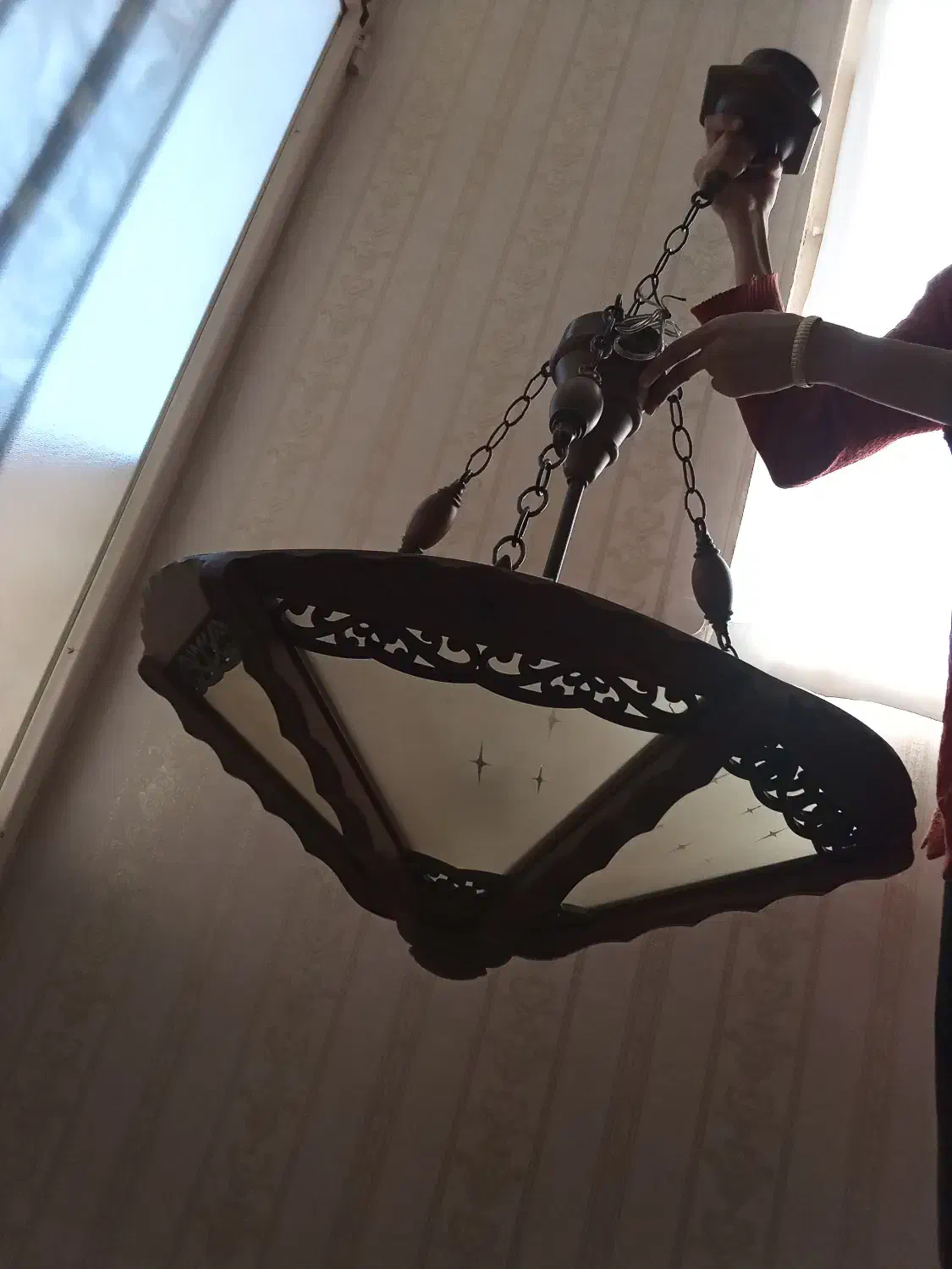 فروش لوستر چوبی|لوستر و چراغ آویز|نجف‌آباد, ویلاشهر|دیوار