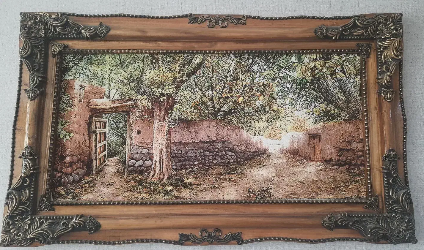 تابلوفرش کلاسیک کوچه باغ|تابلو فرش|لنجان, |دیوار