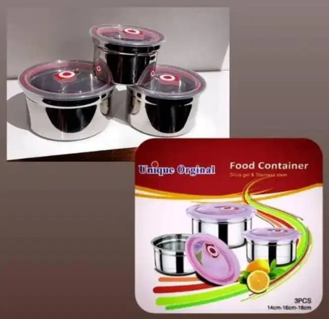 ظرف غذا ۳تیکه سوپاپ دار .ظرف مدرسه.یونیک|ظروف نگهدارنده، پلاستیکی، یک‌بارمصرف|قم, نیروگاه|دیوار