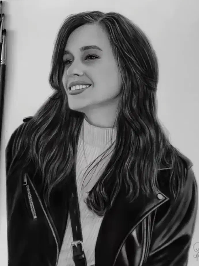 طراحی چهره سیاهقلم|تابلو، نقاشی، عکس|نیشابور, امین اسلامی|دیوار