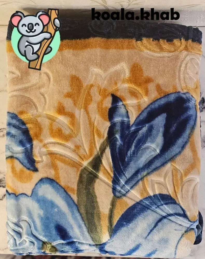 پتو زنبق یکنفره گلدار|رختخواب، بالش، پتو|قزوین, |دیوار