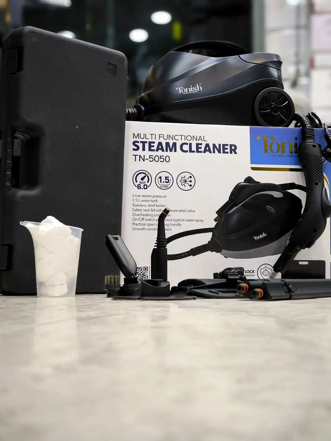 بخارشوی تونیش با جعبه، 6 بار با ضمانت|جاروبرقی، جارو شارژی، بخارشو|قم, علی آباد سعدگان|دیوار